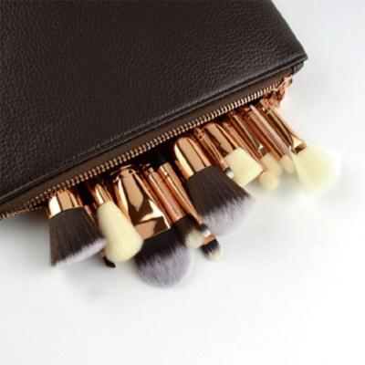 China Angular Blush To Make Up Brushes 15pcs Logo Professional Makeup Brush Set Custom for sale