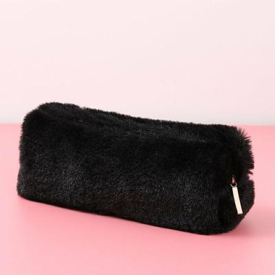 China Pencil Case Makeup Pouch Fluffy Animal Empty Coin Purse Storage Bag Stationery Container for sale