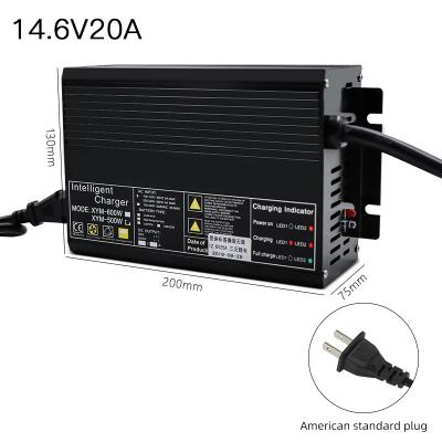 China 12V20A Lithium Ion Battery Charger 14.6V LiFePO4 Lithium Ion Battery Charger for RV, Electric Forklift, Marine Battery for sale