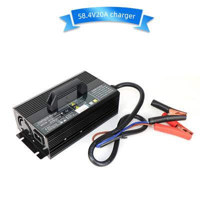 China 48V 20A 58.4V/800W 12V 24V 36V 60V 72V lithium battery charger LiFePo4 battery charger for sale