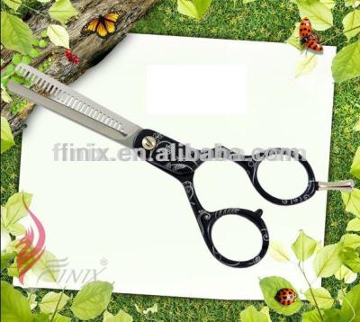 China Tattoo Hair Scissor Maker Zinc Alloy Grip Tattoo Hair Thinning Scissors (Engranving) for sale