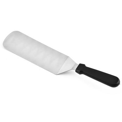 China Durable Plastic Handle Tool Stainless Steel Blade Turner Spatula For Cake Pizza Strong Flexible Grill for sale