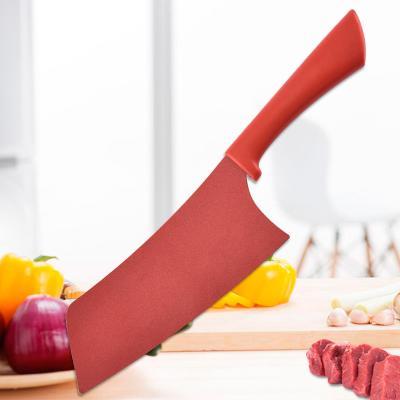 China Viable Hot Sale Red Coating Nonstick Chef Knife Cooking Knives Wholesale For Kitchen for sale