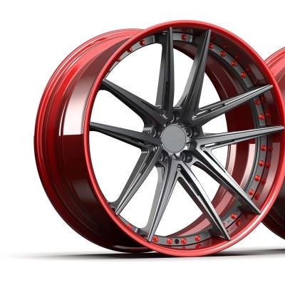 China Hot Selling Passanger 2 Piece Alloy Wheel Car 22inch Deep Concave Custom Rims 18 19 20 21 for sale