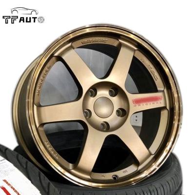 China Aftermarket wheel rims gloss volk 19 inch reproduction spokes racing red forged muti te37 aluminum alloy car wheels rim manufacturer for sale