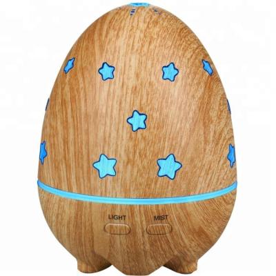 China Mini Ultrasonic Air Purifier Humidifier 160ml Ultrasonic Aroma Diffuser Wooden Grain Star Profile Mini Aroma Diffuser for sale