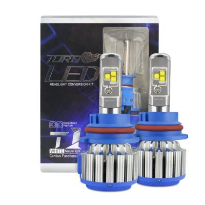 China Auto Led Headlight 2020 New Design Turbo T1 LED Canbus H7 H4 LED Headlight Bulbs For All Car for sale