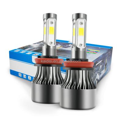 China Automobile lamp led auto parts high power cob led spotlight h11 h8 h9 led bulb 80w 9600 lumens x7 led headlight for sale