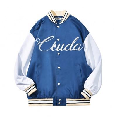 China Men's Plus-Size Breathable Color Match Jacket Men's Baseball Collar Jacket Loose OEM Spring And Autumn for sale