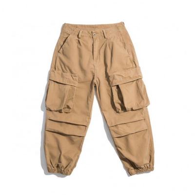 China Anti-wrinkle OEM Custom Men's Casual Pants Shapes Loose Three-dimensional Multi-pocket Cargo Pants for sale