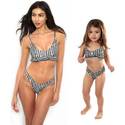 China Manufacturer Custom Print Bikini High Quality Anti-UV Mom and Daughter Bikini Swimwear for sale