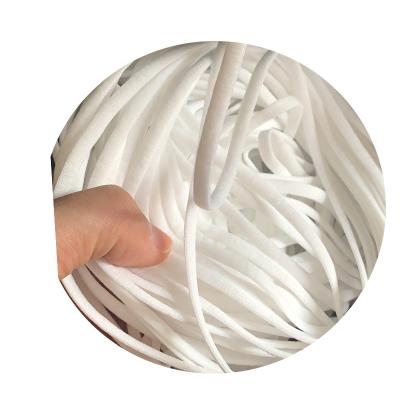 China Viable factory elastic cord tie face 3mm 4mm 5mm face elastic cord flat round earloop 6mm cord disposable for sale