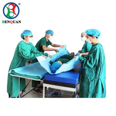 China Eco - Friendly Medical Disposable Nonwoven Bed Sheet With Absorbent Pad for sale