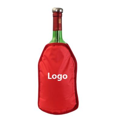 China Waterproof Ice Gift Bottle Wine Cooler Gel Sleeve Wrap Cloth Package Ice Bottle Cooler for sale