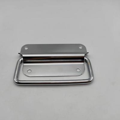 China New Style Slot Handle Industrial Iron Chest Fold Full Metal Handle For Cabinet Box for sale