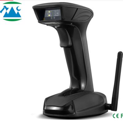 China KC-2503 No.7 2d Shape Supermarket 433MHZ Barcode Reader Black Wireless Price Barcode Scanner Handheld Black With Charging Base A4 Size for sale