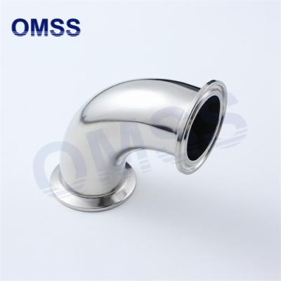 China 2CMP Tubo sanitario de acero inoxidable ajuste de 90 ° Tri manguera de sujeción Codo 90 grados en venta