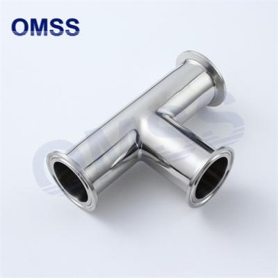 China Fittings de tuberías sanitarias de acero inoxidable de 7MP Tri Clamp Equal Tee en venta