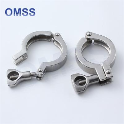 China SS304 Single Pin Clamp Sanitary Food Grade Stainless Steel Hinge Tri Clamp 1.5