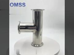 Stainless Steel Sanitary Fittings 304 Stainless Steel Tee 7MP Pipe Clamp Tee