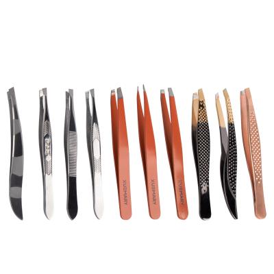 China SBelle Professional Eyebrow Tweezers Stainless Steel Factory Facial Hair Removal Stainless Steel Custom Logo for sale