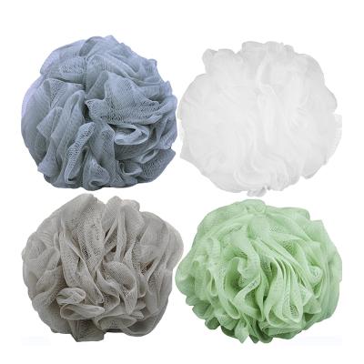 China SBelle OEM Eco-Friendly Exfoliating Ball Mesh Brush Pouf Bath Shower Sponge Shower Loofah Balls Comfortable Exfoliating Ball for sale