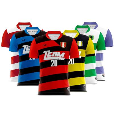 China Football Wear Shirt Sublimation Printed Quick Dry Quick Dry Set Soccer Uniform For Men for sale