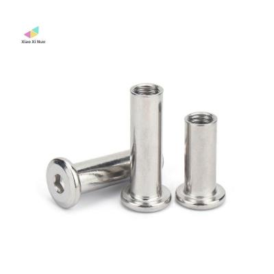 China XiaoXiNuo Stainless Steel Head Sex Bolt Binding Post Rivet Stainless Steel Factory Countersunk Male And Female Screw For Chicago Leather Screws for sale