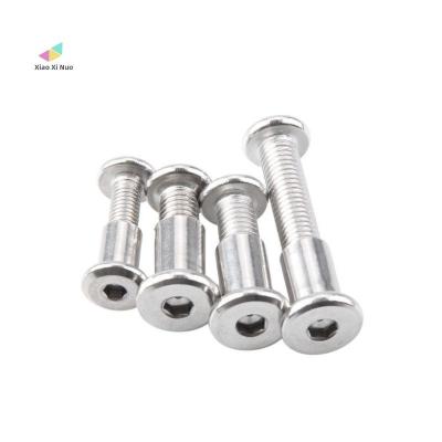 China Factory M6 Stainless Steel Flat Hex 304 Special Flat Socket Main XiaoXiNuo Male And Female Chicago Screw And Nut for sale