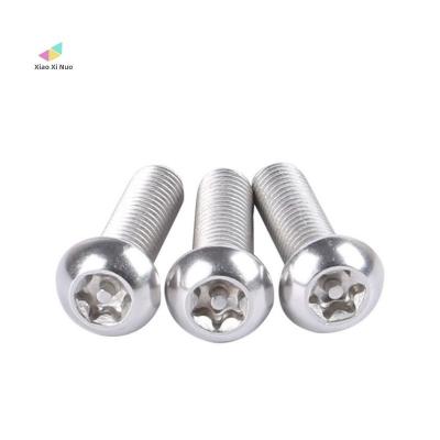 China XiaoXiNuo factory 304 stainless steel M3 M4 M5 M6 security flat pin Torx pan button anti-theft star security main machine screw for sale