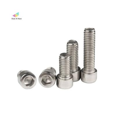 China Factory Size XiaoXiNuo Thin Head Cylindrical Screw Carbon Steel SS304 SS316 Quality SS304 SS316 Hex Socket Machine Screw for sale