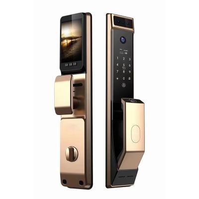 China Bedroom fingerprint digital handle door keyless smart lock with camera zigbee 6-20 for sale