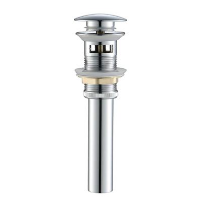 China Aluminum Faucet Accessory Top Quality Automatic Water Drain With Overflow Contemporary Brass Chrome for sale