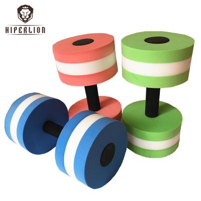 China Fitness Dumbbell Yoga Nantong Red Color High Density Sponge Type Coated Wholesale Swimming Mini Foam Dumbbell Soft Fitness Set for sale