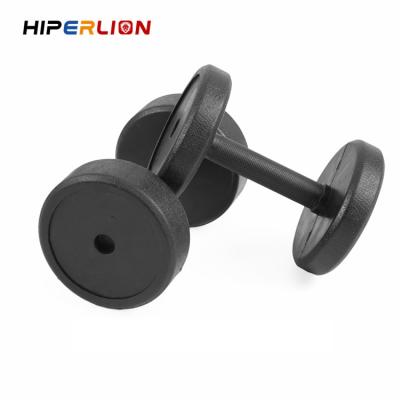 China Wholesale Fixed Coated Commercial Manufacturer Rubber Covered Dumbbell Gym Dumbles Black Weightlifting Books Full Set Rubber Dumbbell With Rack for sale