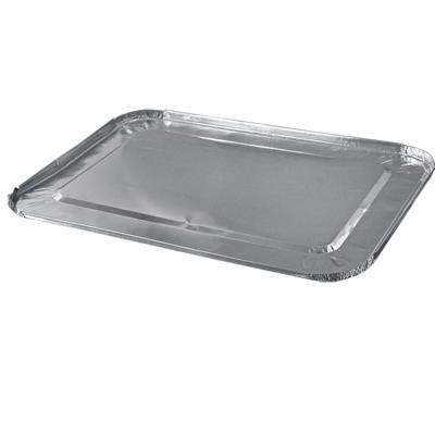 China Food Grade Aluminum Foil Containers Lids Food Packaging Half Size Normal Casserole Pan With Lids for sale