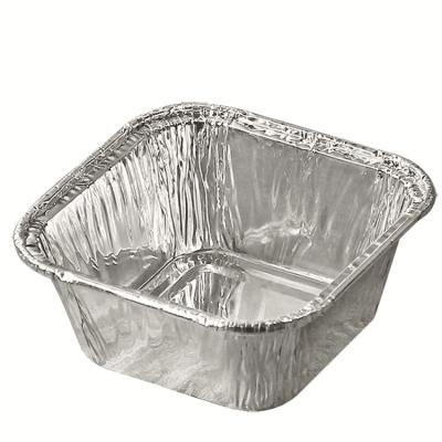 China Food Grade 76x76mm Small Square Disposable Aluminum Foil Tin Baking Cakecup Molds for sale