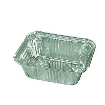 China Food Wholesale Customized Good Quality Aluminum Foil Mini Rectangle Takeaway Box Container for sale