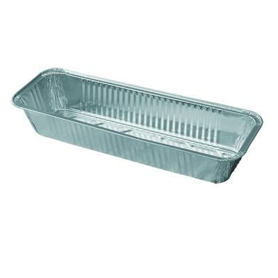 China Professional Cheap Middle Seal Aluminum Container Takeaway Food Narrow Rectangle Tray for sale