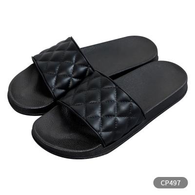 China Wholesale PVC Indoor Soft Men's Indoor Soft Slippers Home Slides Slippers PU Leather Party Slips Slippers For Men for sale