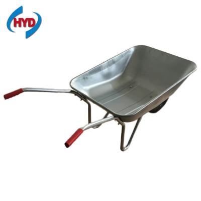 China Costruction Wheelbarrow Hotsale Single Metal Tray Construction Agriculture Garden Wheelbarrow for sale