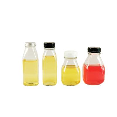 China Wholesale Square 500ML 1000ML Empty Milk Fruit Beverage Juice Drink Glass Bottles With White Tamper Proof Cap for sale