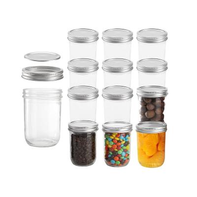 China Food 8 Ounce 4 Ounce Wide Mouth Mini Glass Jelly Mason Jam Jar With Airtight Lid 100ml 150ml for sale