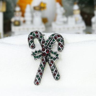 China Wholesale Fashionable Personalized Jewelry Alloy Crutch Shape Brooch Christmas Charms Fine Jewelry for sale