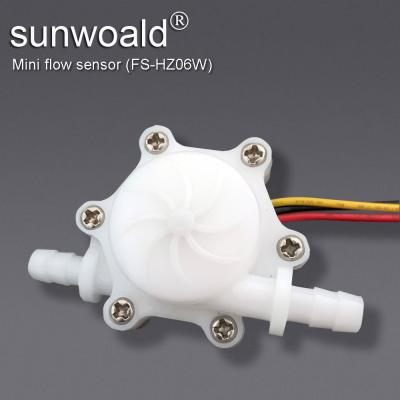 China < DC0.5V Sunwoald OD6mm” POM Micro Low Water Flow Sensor For Water Heater Coffee Machine for sale