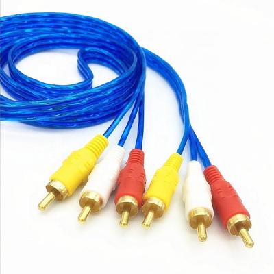 China Portable Audio RCA Audio COMPUTER Video Cable Line Suitable To TV Speaker Adapter Male To Male Cable for sale