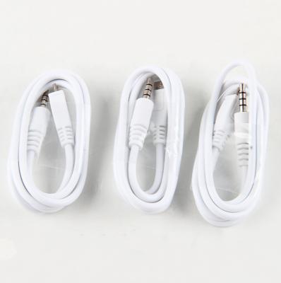 China Speaker high flexible extension line silver plated aux cable. 3.5mm for mobile phone car speaker audio cable for sale