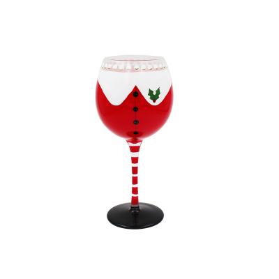 China Customized Wholesale Customized Lead Free Creative Hand Painted Tumbler 15oz Water Colored Red Wine Glasses For Household for sale