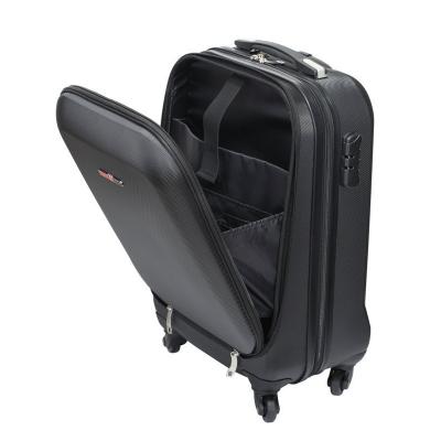 China PC(EVA Cabin Travel Trolley Suitcase Pocket ABSPC Waterproof Front Opening Luggage for sale