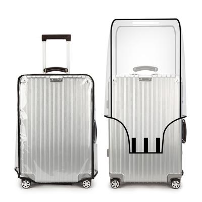 China Clear PVC Suitcase Cover Luggage Cover Protector PVC Suitcase Rolling Cover For Carry On Luggage for sale